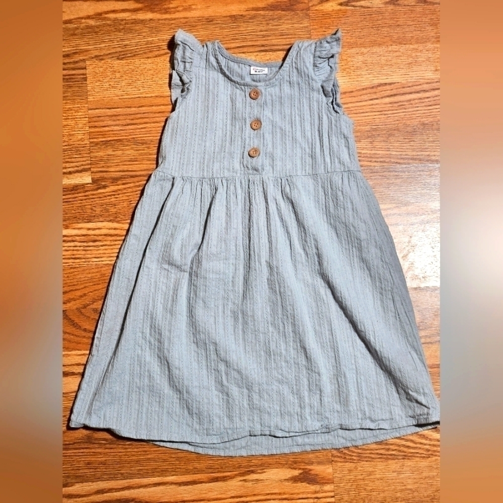 PATPAT Blue Cotton Linen Cottage Dress